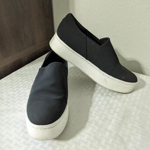 Woman's Vince Black Slip On Platform Sneakers 8